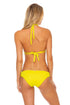 Luli Fama Orillas Del Mar Ribbed Double Strap Sliding Halter Bikini Top